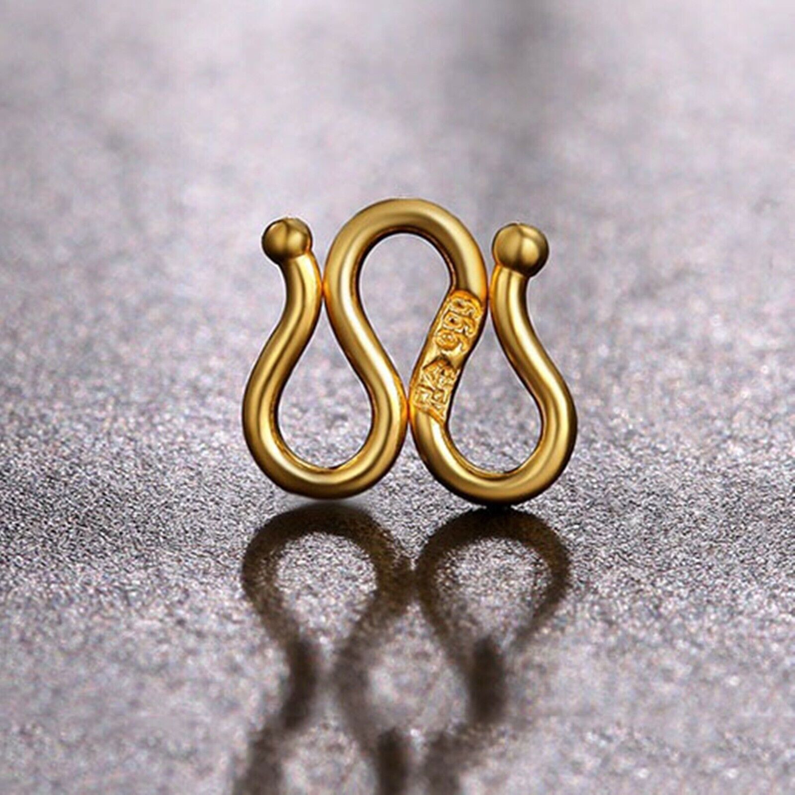 Pure 24K Yellow Gold M / S Clasp - Jewelry Findings - For Bracelet or Necklace