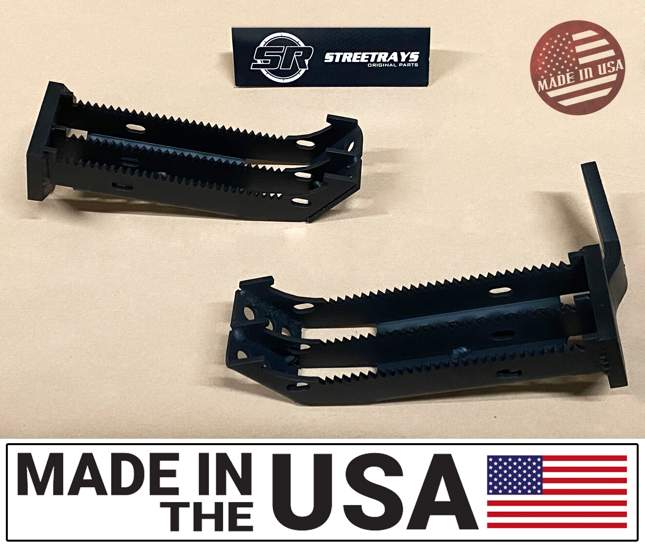 [SR] Yamaha Banshee 87-06 Extended Wider Foot Pegs Footpegs Set with kick-up