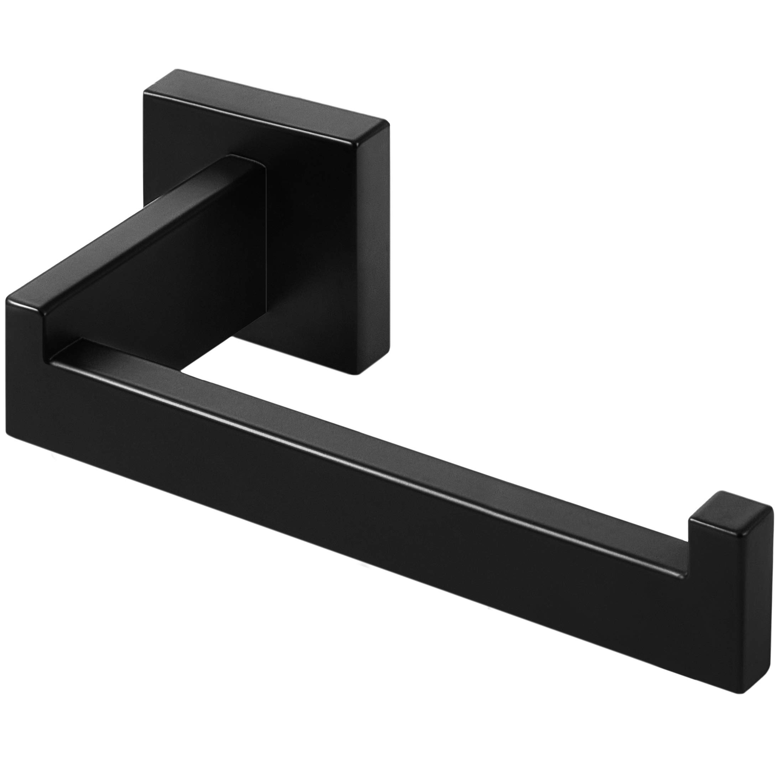 Matte Black Toilet Paper Holder Wall Mount Premium 304 Stainless Steel Square To