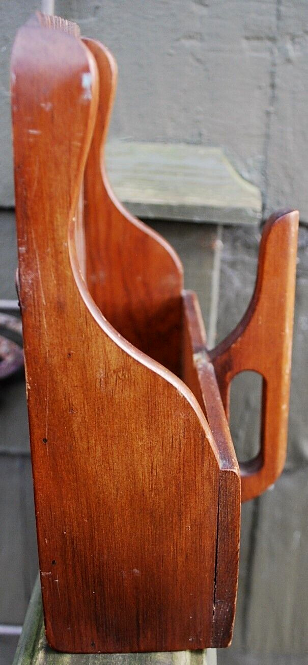 Antique Primitive HANDMADE WOOD CRANBERRY/BLUEBERRY HARVESTING SCOOP Rake Box VG