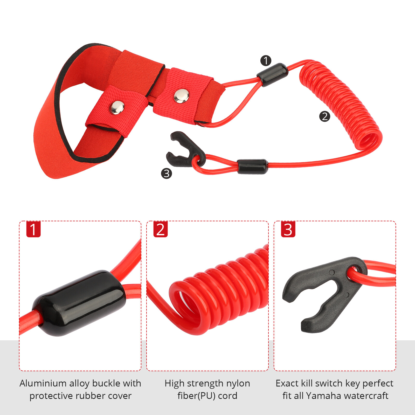 Handlebar Start Stop Switch Box w/Lanyard for Yamaha WaveRunner Superjet 700