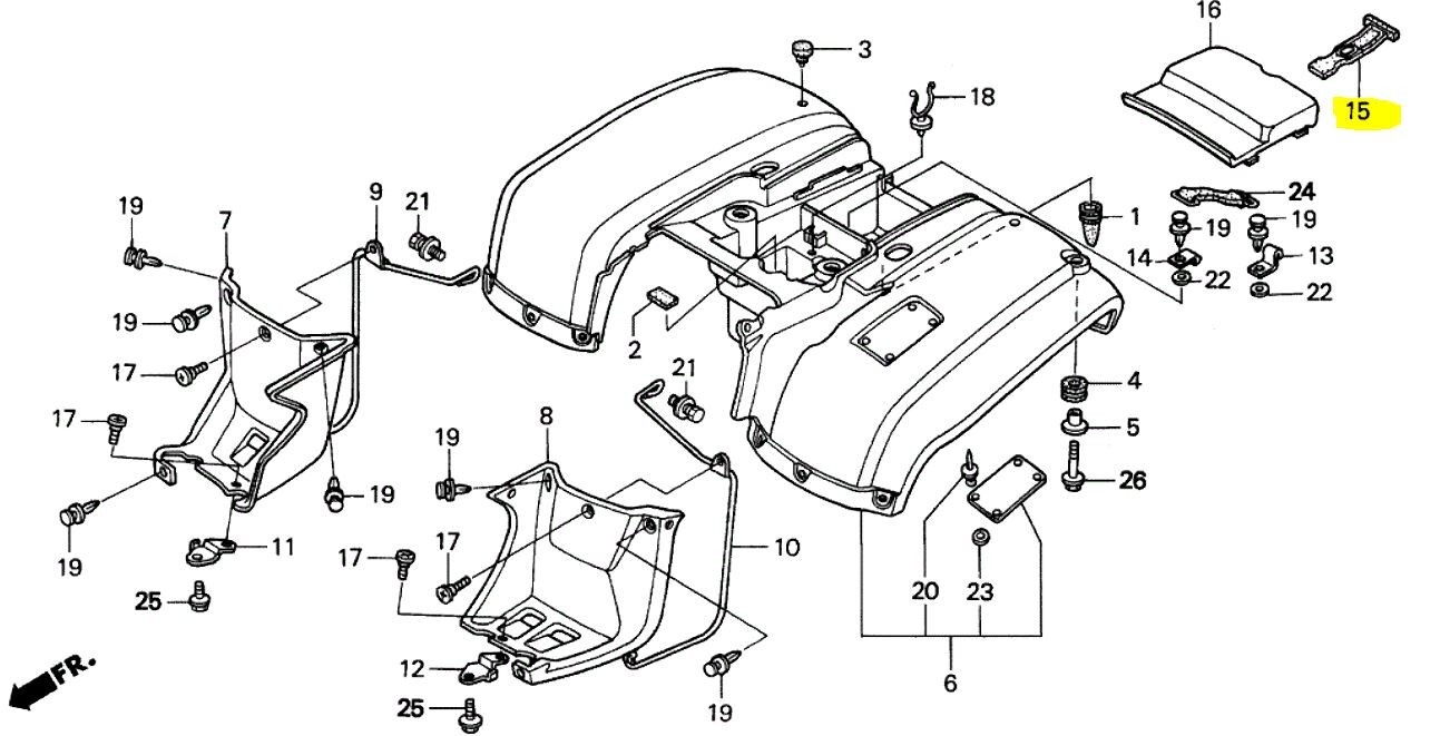 Genuine Honda Tool Box Rubber Band Latch Honda TRX300 TRX300FW 1988-2000 Models