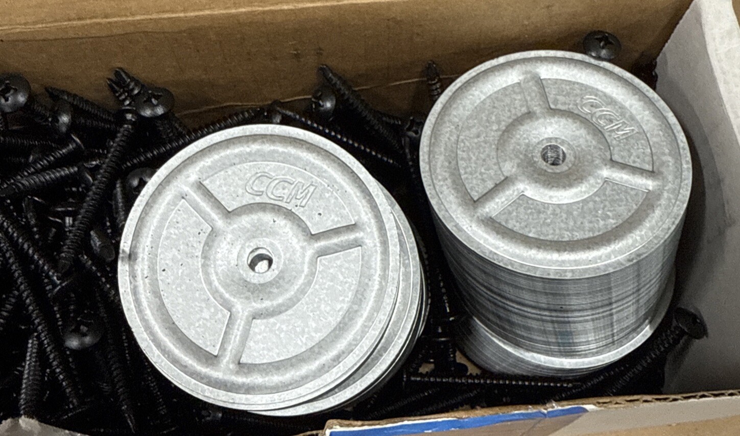 Insulation Fasteners And Plates 2.25” Fasteners / 3” Plates (250 Pieces)