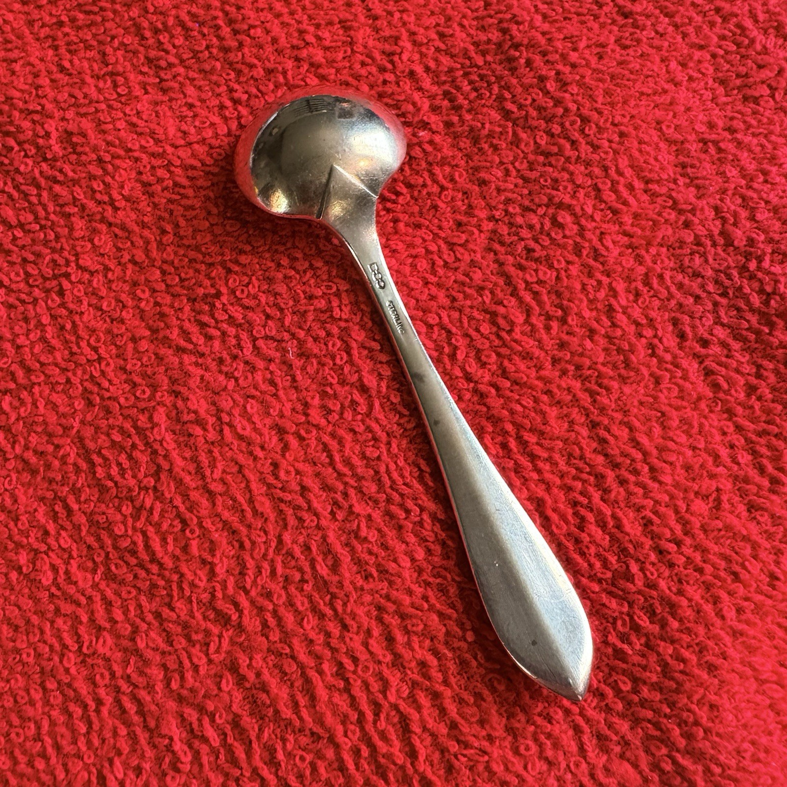 Sterling Silver Master Salt Spoon. Dominick & Haff. ‘Pointed Antique. 3". Nice.