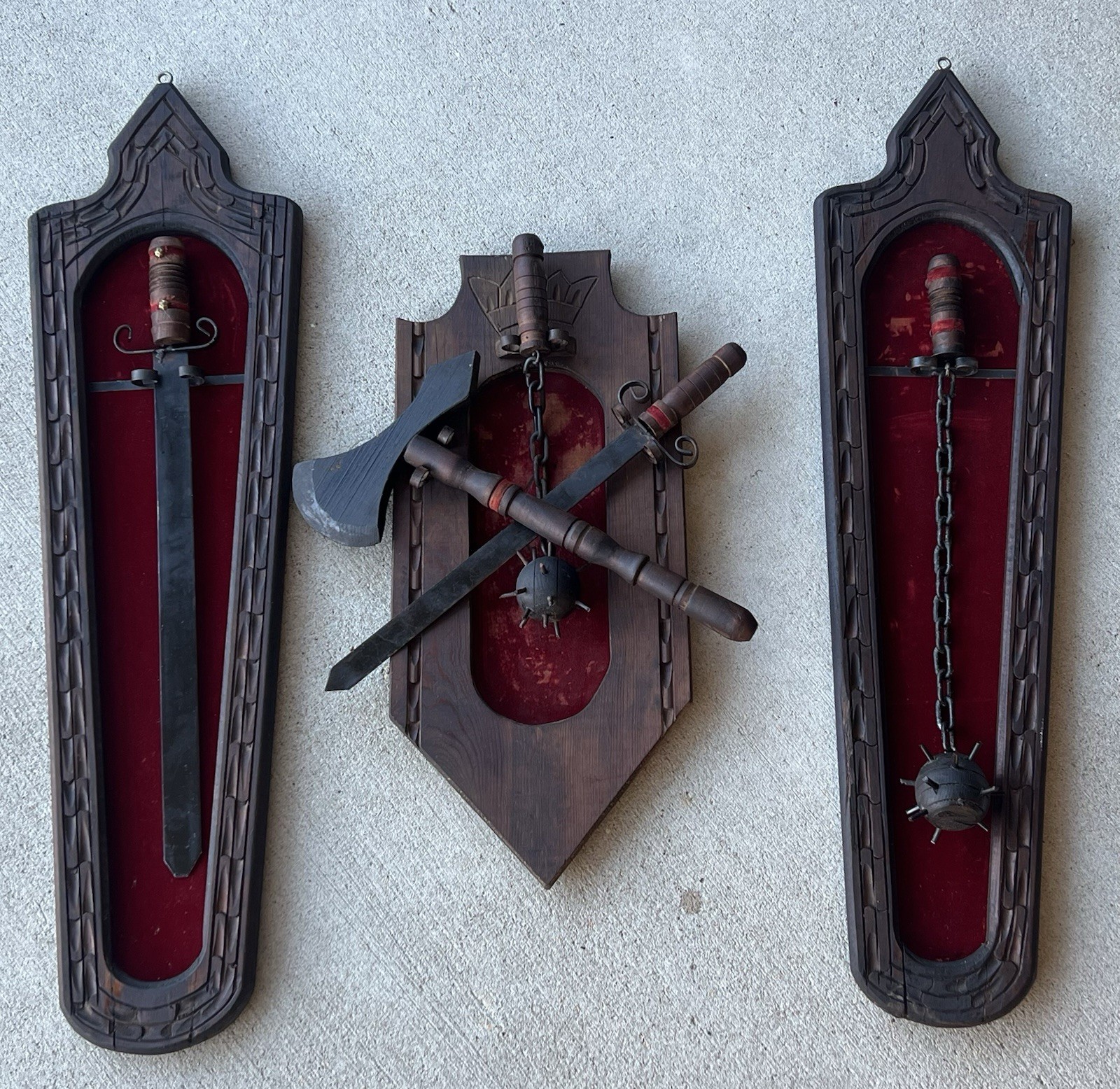 Vintage Spanish Revival Tavern Sword Medieval Flail & More Decor Style Of Witco