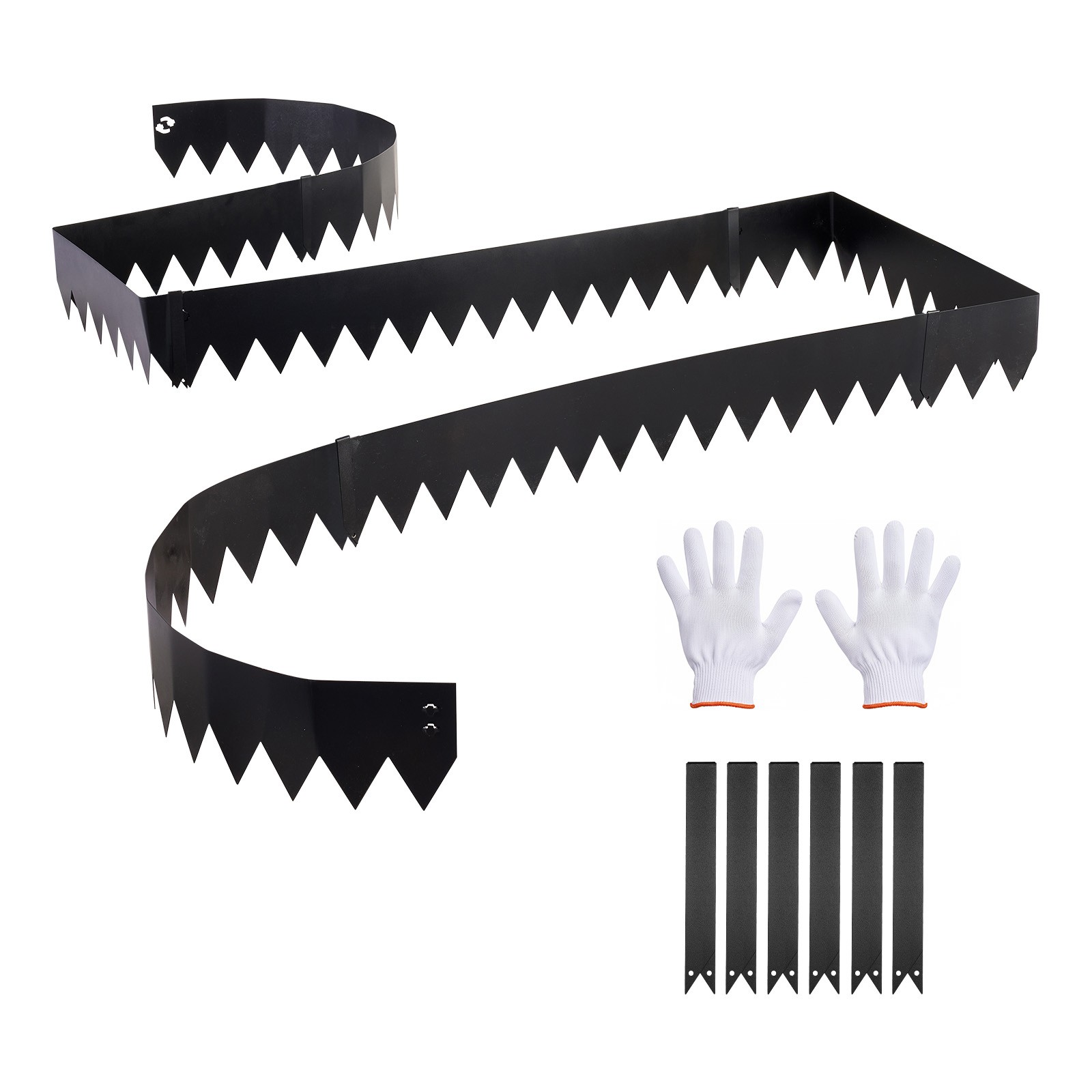 Uimoso Galvanized Steel Garden Edging 40 x 6 in Flexible Metal Landscape Border