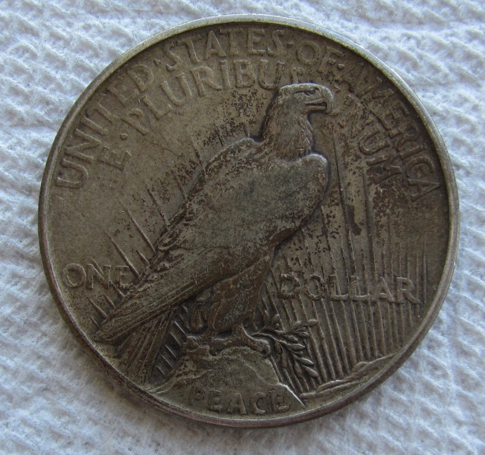 1921 Peace Silver Dollar Early Rare Key Date High Relief XF Graffiti Obverse