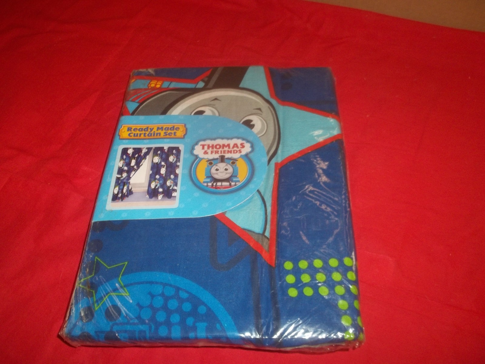 Thomas and Friends Curtain Set - 2 Curtains 66" by 54" with Tie Backs