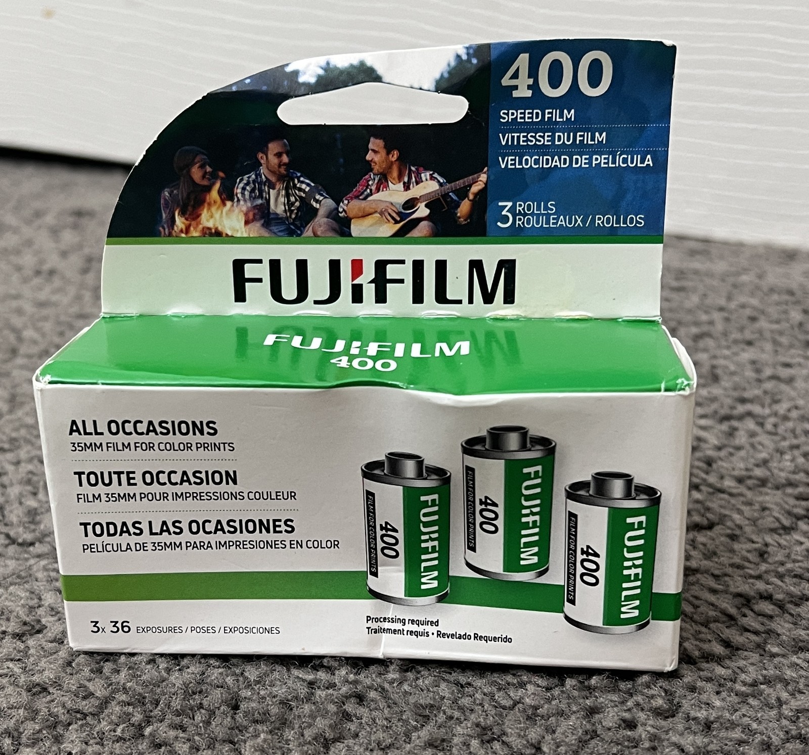 Fujifilm 400 Color Print 35mm Film, 36 Exposure Roll, 3 Pack EXP 08/2026