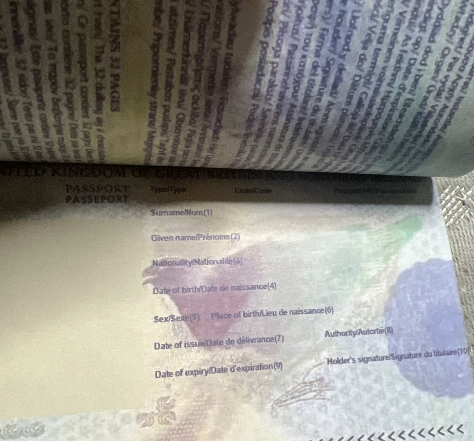 RETIRED - BRITISH - PASSPORT SIMULATION-PROP - Full COLOR - Passport- MOVIE PROP