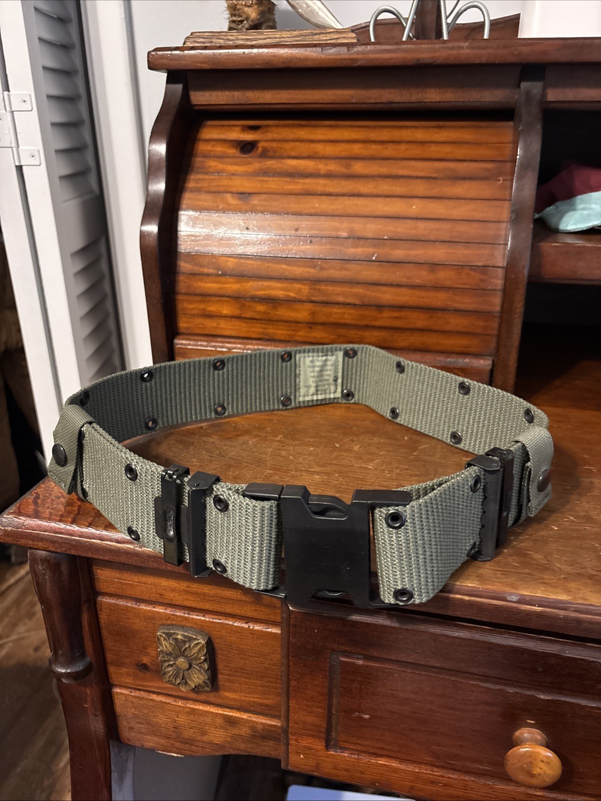 NEW US Military Individual Equipment Nylon Webbing LC Belt OD Green Size Medium