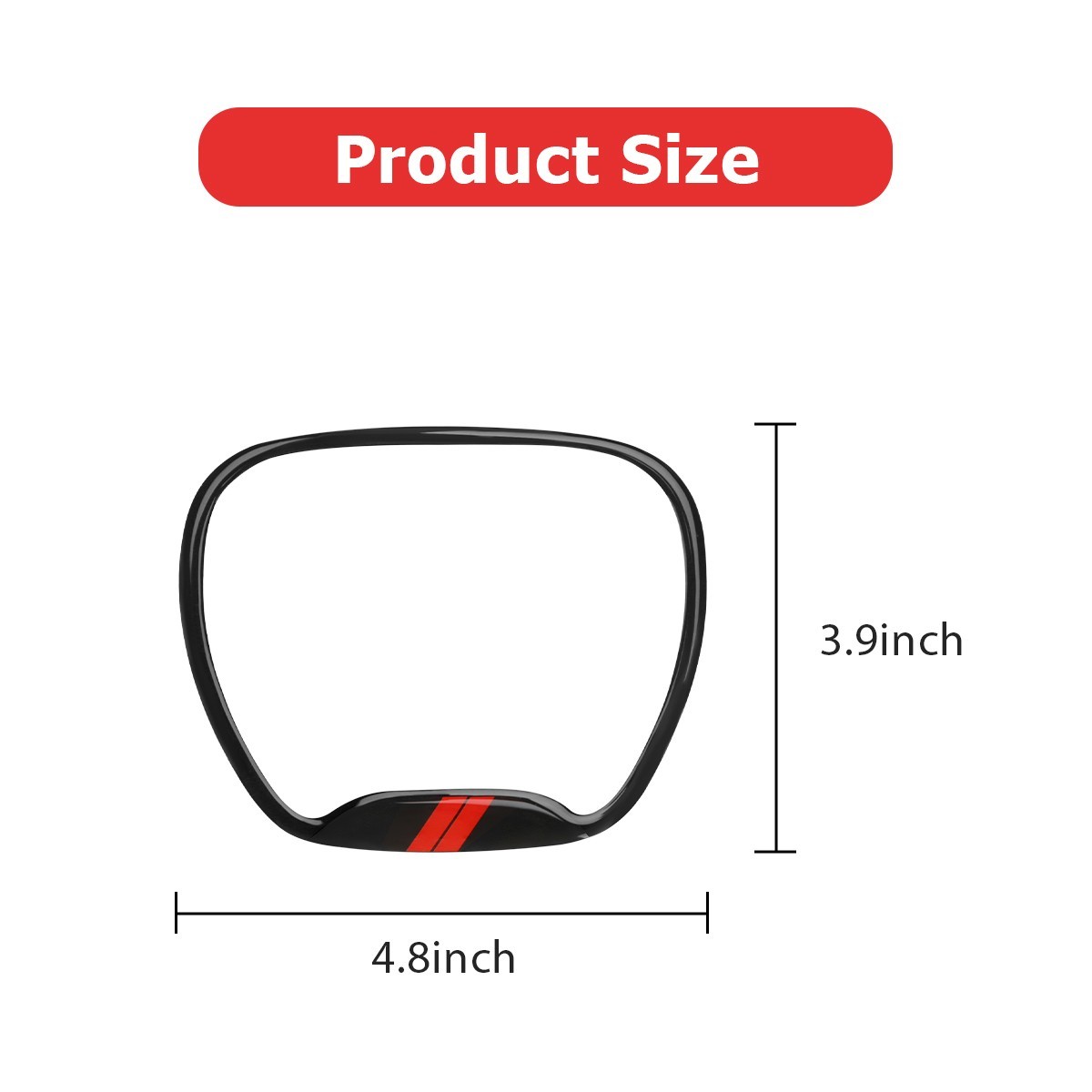 Auovo Steering Wheel Cover Trim for Dodge Charger Challenger 2015-2023 Black