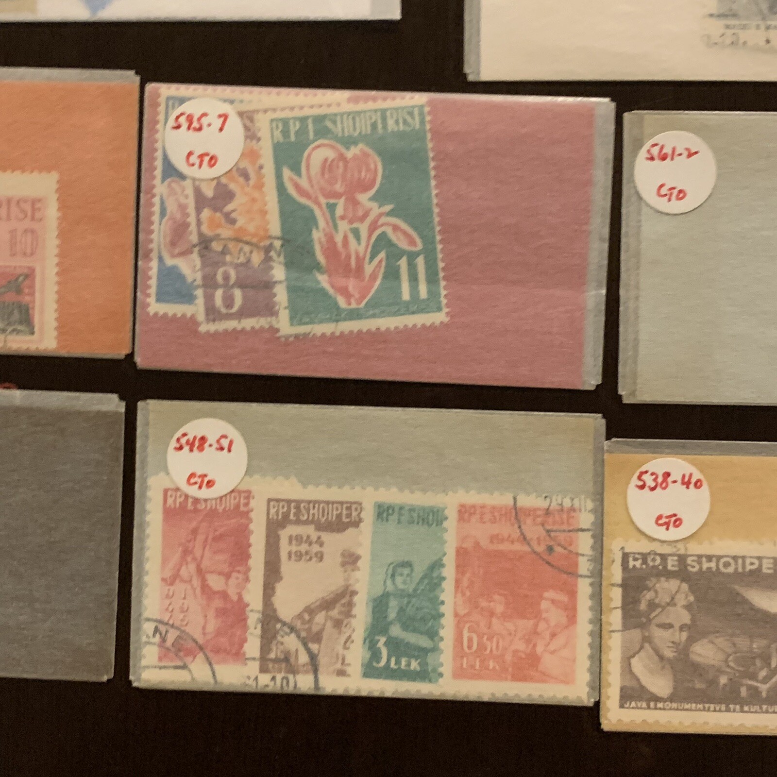 ALBANIA LOT OF STAMPS IN GLASSINES MINT, USED, CTO, SHORT SETS AND MORE