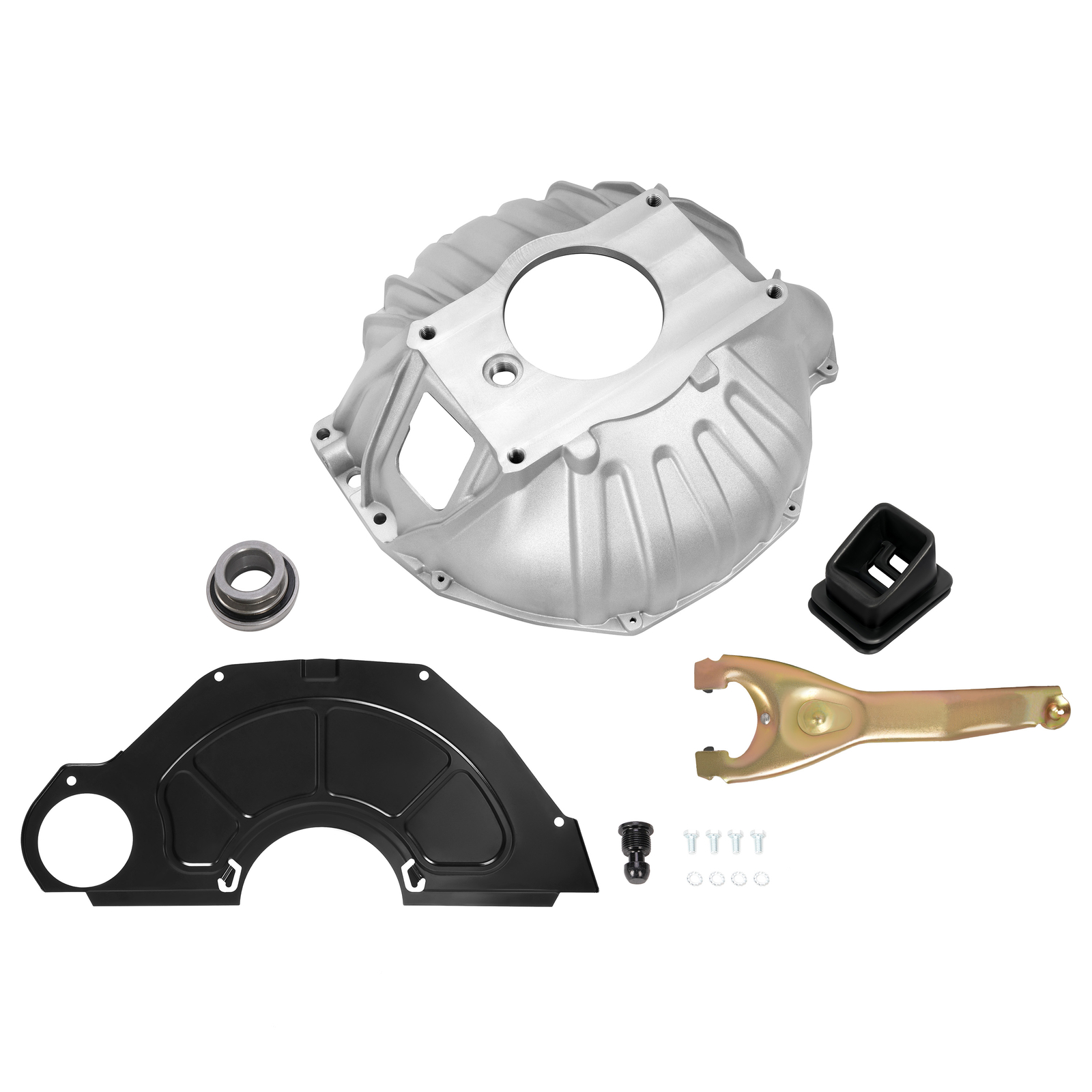 FOR CHEVY BELL HOUSING KIT & 11" CLUTCH FORK & THROWOUT BEARING & COVER #3899621