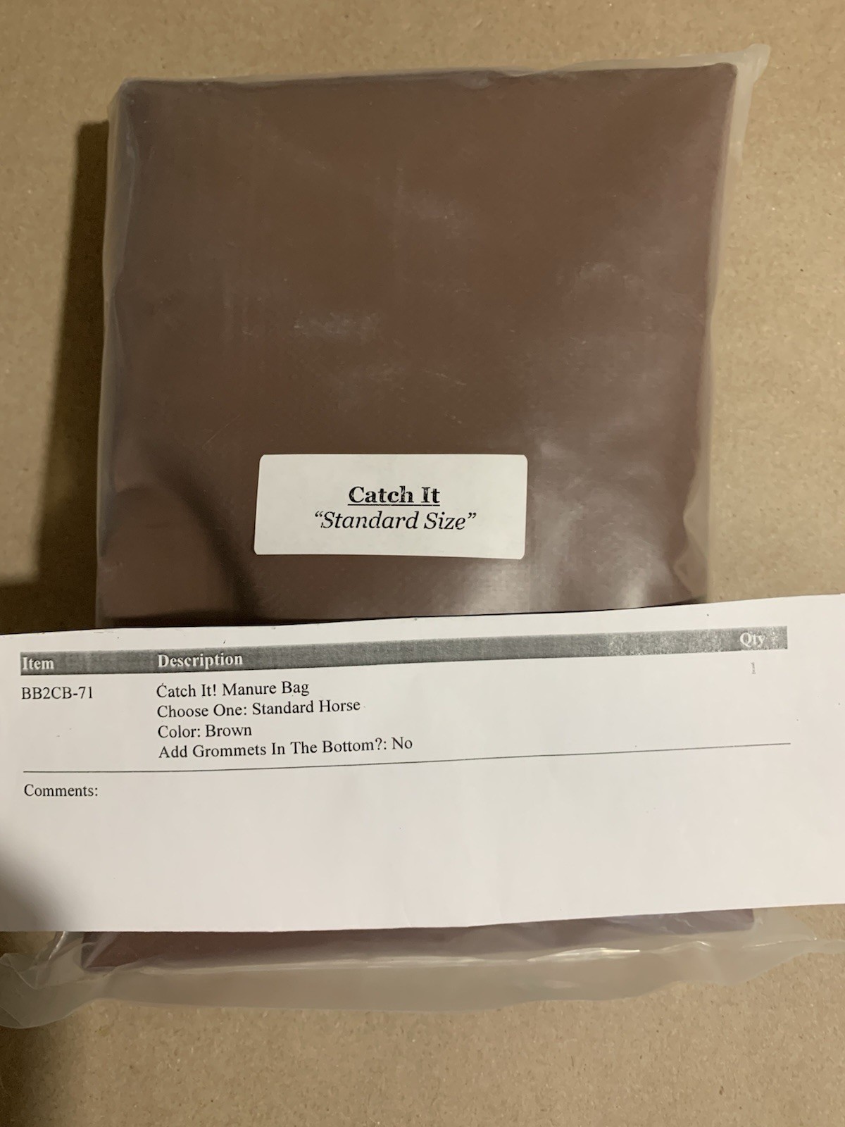 Horse Manure Bag - Catch It!