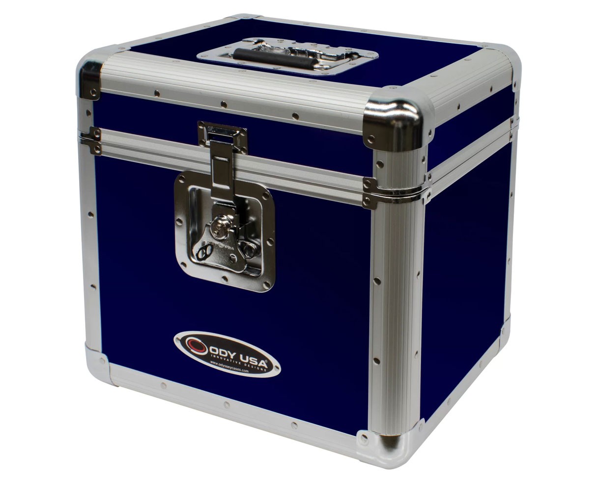 Odyssey KLP2BLU KROM Stackable Record Case for 70 12" Vinyl Records & LPs (Blue)