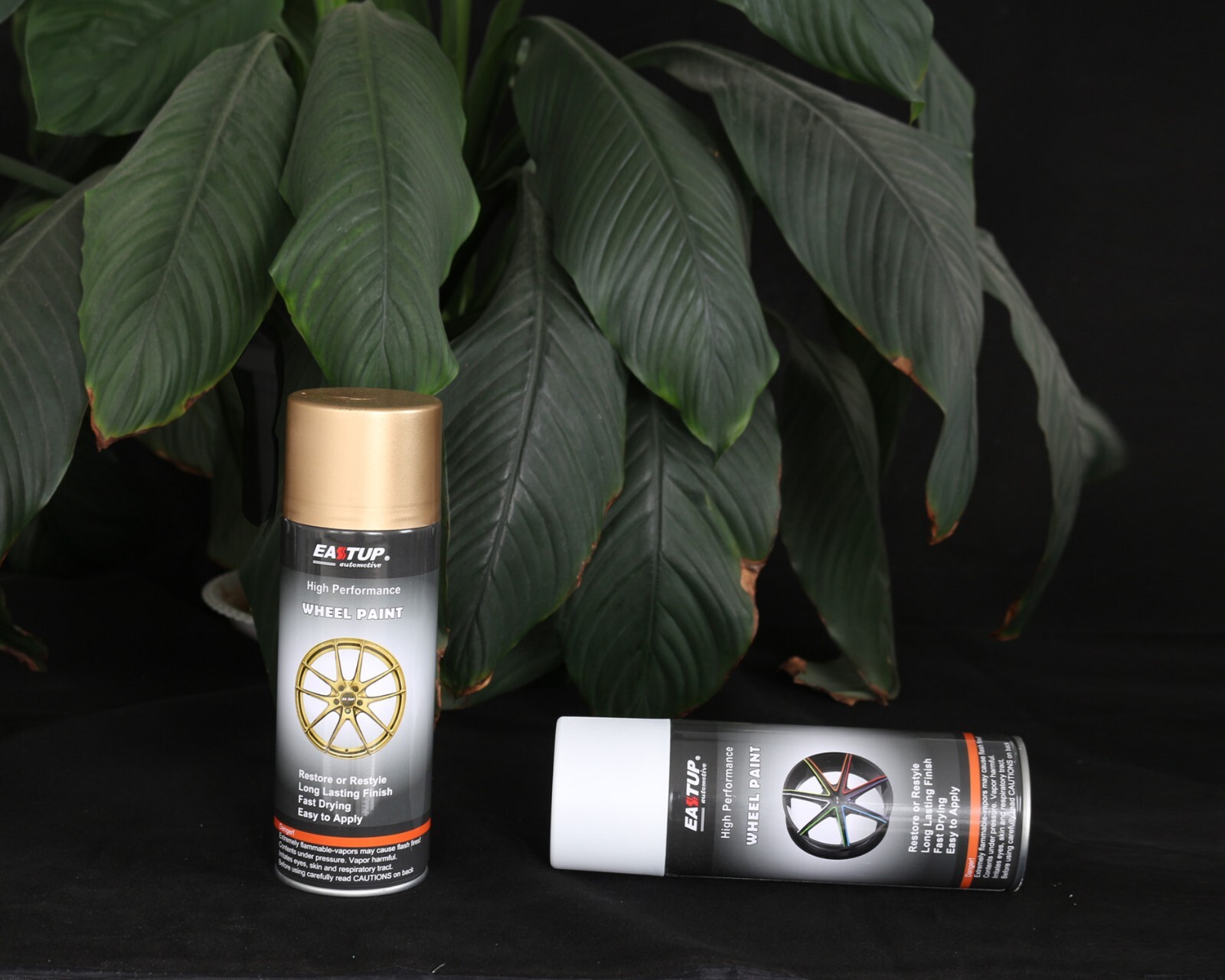 4 Cans Metallic Acrylic Wheel Paint Gold Color- Brilliant Finish High Durability