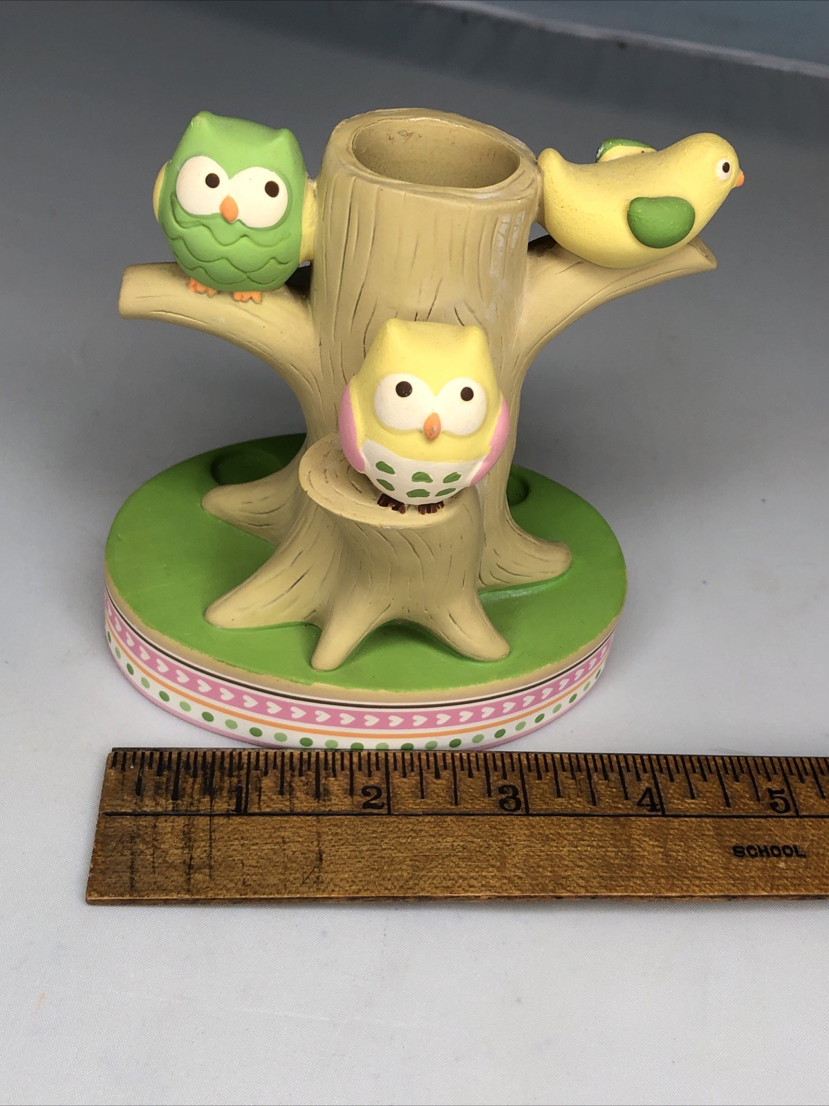 Circo Owls and Bird in Tree Resin Toothbrush Holder Retired Target 2012