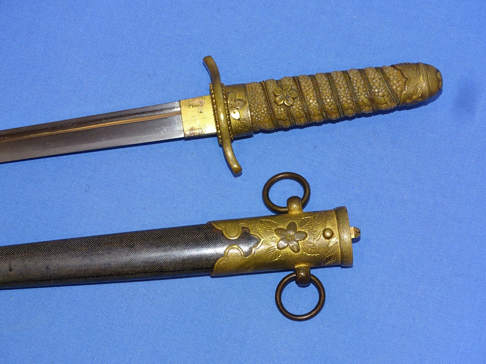 WWII Japanese Navy IJN Officer's Dagger Dirk w/ Handmade Blade