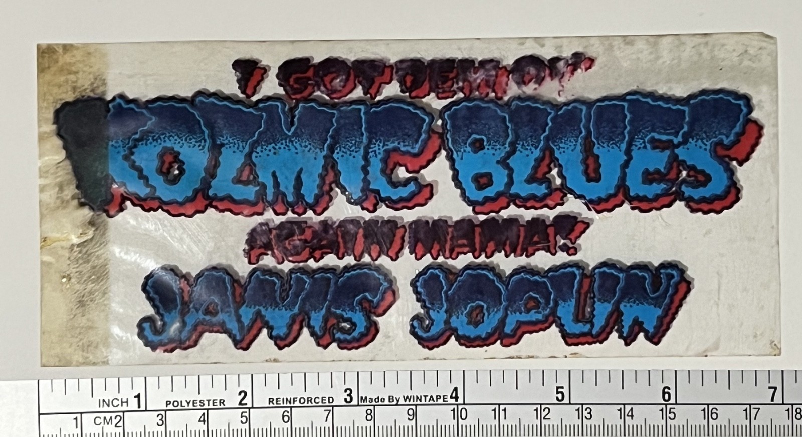 I Got Dem Ol' Kozmic Blues Again Mama! Janis Joplin R Crumb shrink sticker label