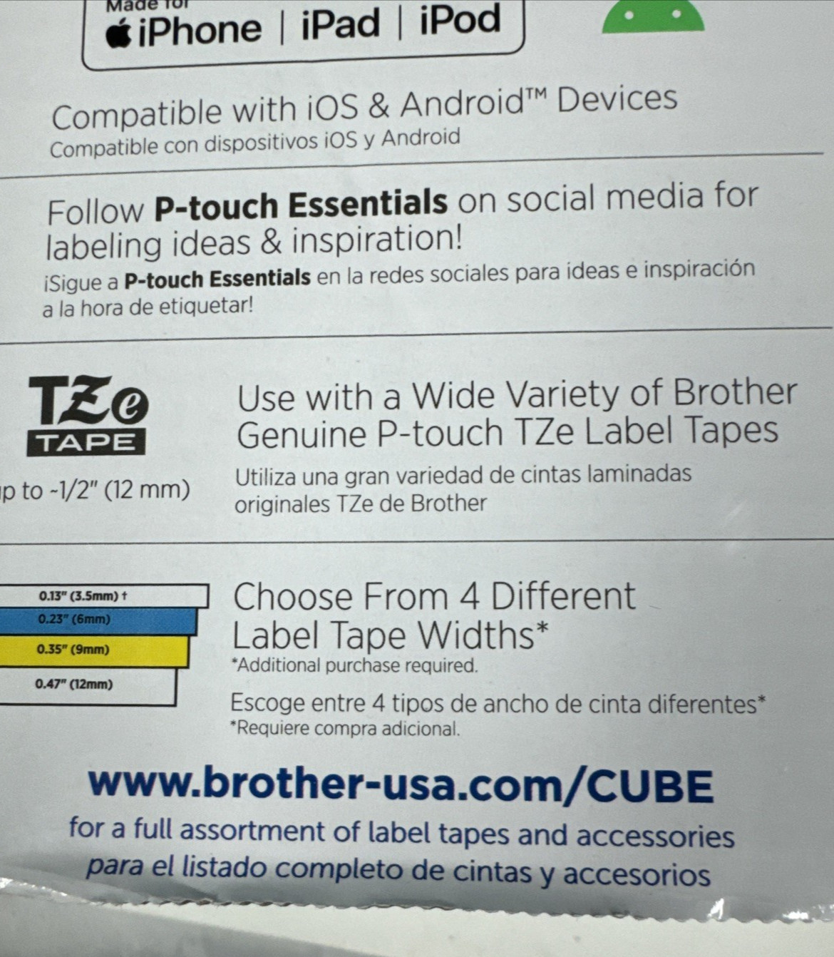 Brother P-Touch Cube Smartphone PT-P300BT Bluetooth Wireless Label Maker