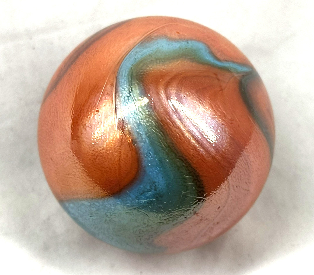 TOE BREAKER 50mm (2") VALKYRIE (aka Seahorse) Marbles glass ball HUGE Swirl