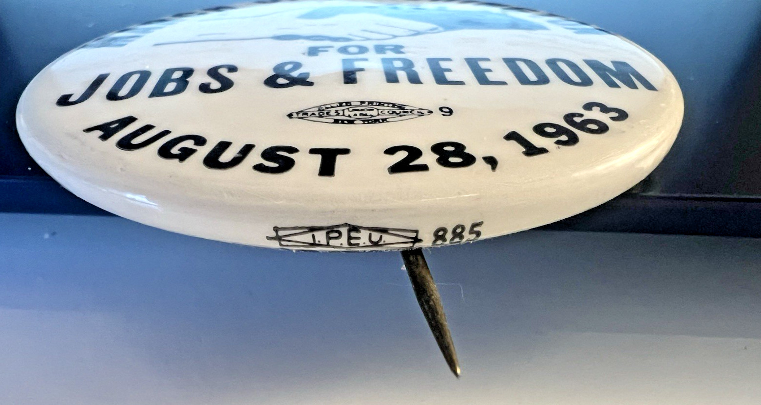 Original March On Washington For Jobs & Freedom Aug 28, 1963 MLK Jr. Pinback 2.2