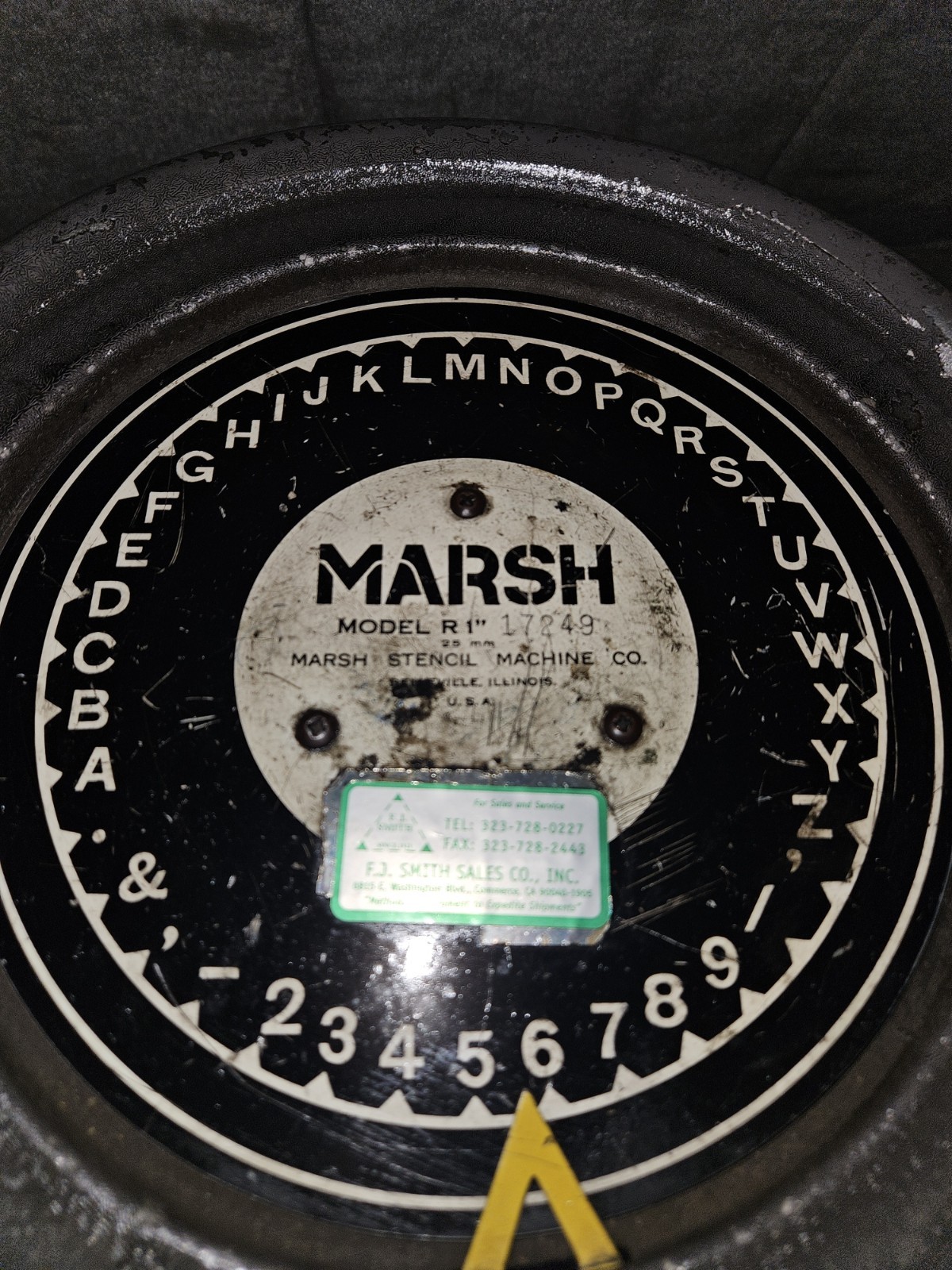 MARSH MODEL R1 STENCIL MACHINE 1inch 25mm