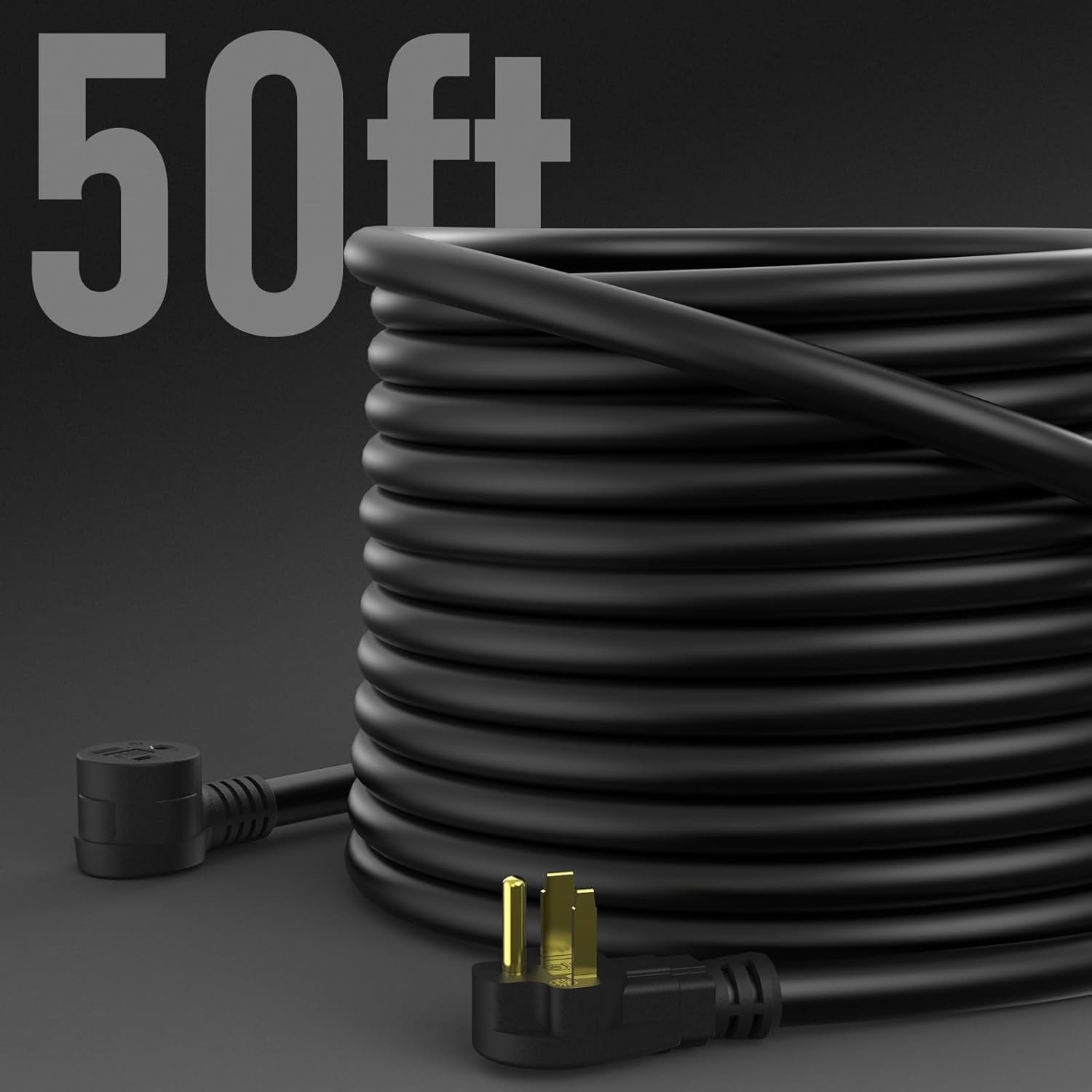 50ft 6 AWG Welder Extension Cord, NEMA 6-50P to 6-50R, 250V for Welding Machines