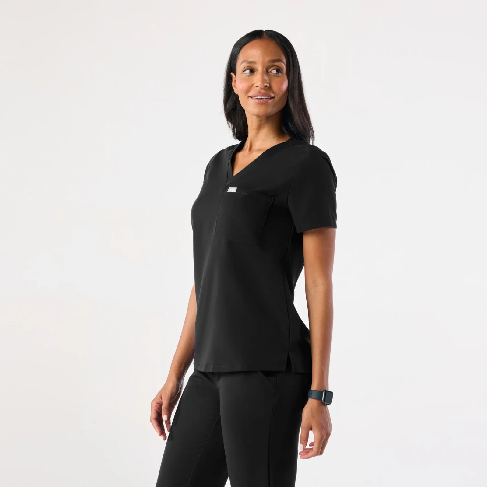 NEW FIGS Catarina One-Pocket Scrub Top & Zamora Jogger Pants Set – Black