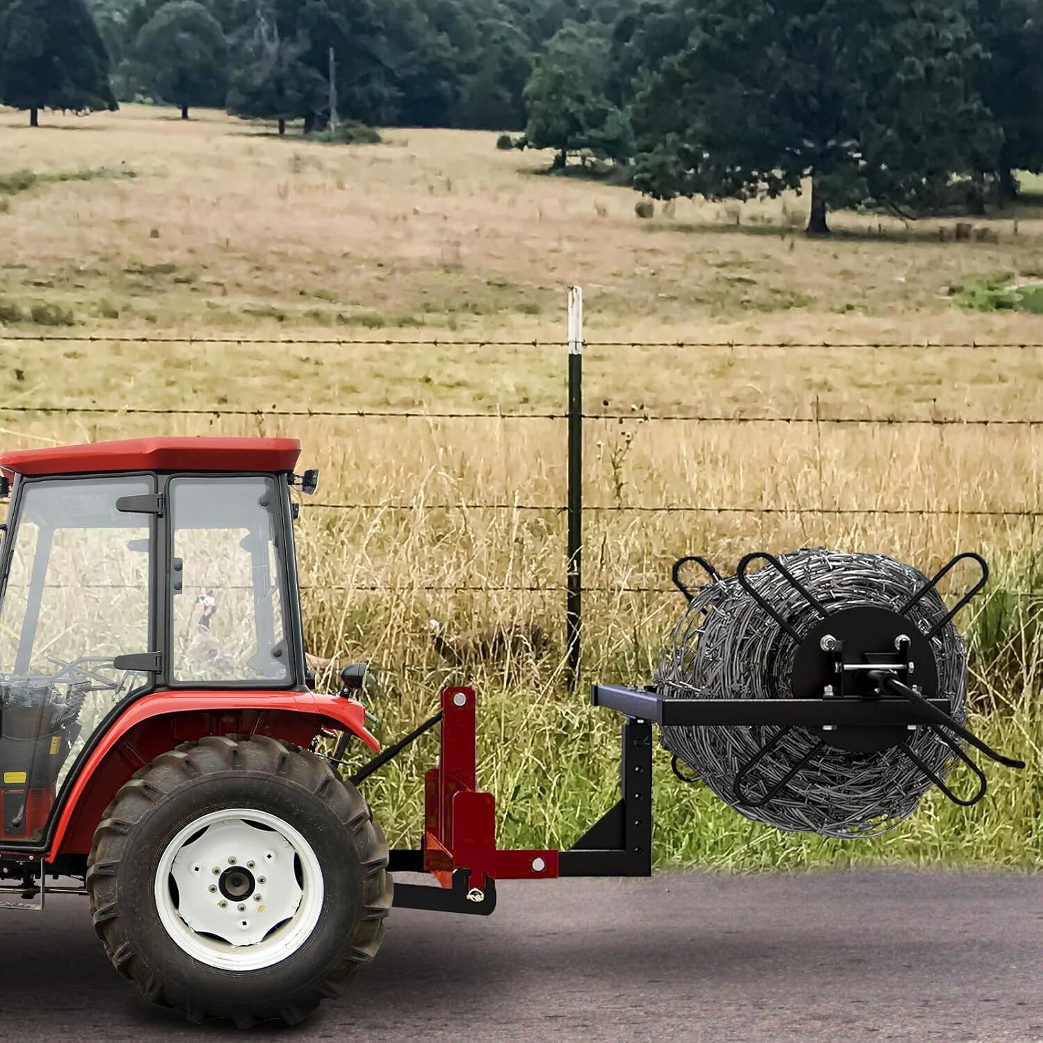 Barbed Wire Unroller Wire Spreader Bolt-On ATV Adaptor with 2" Receiver Hitch US