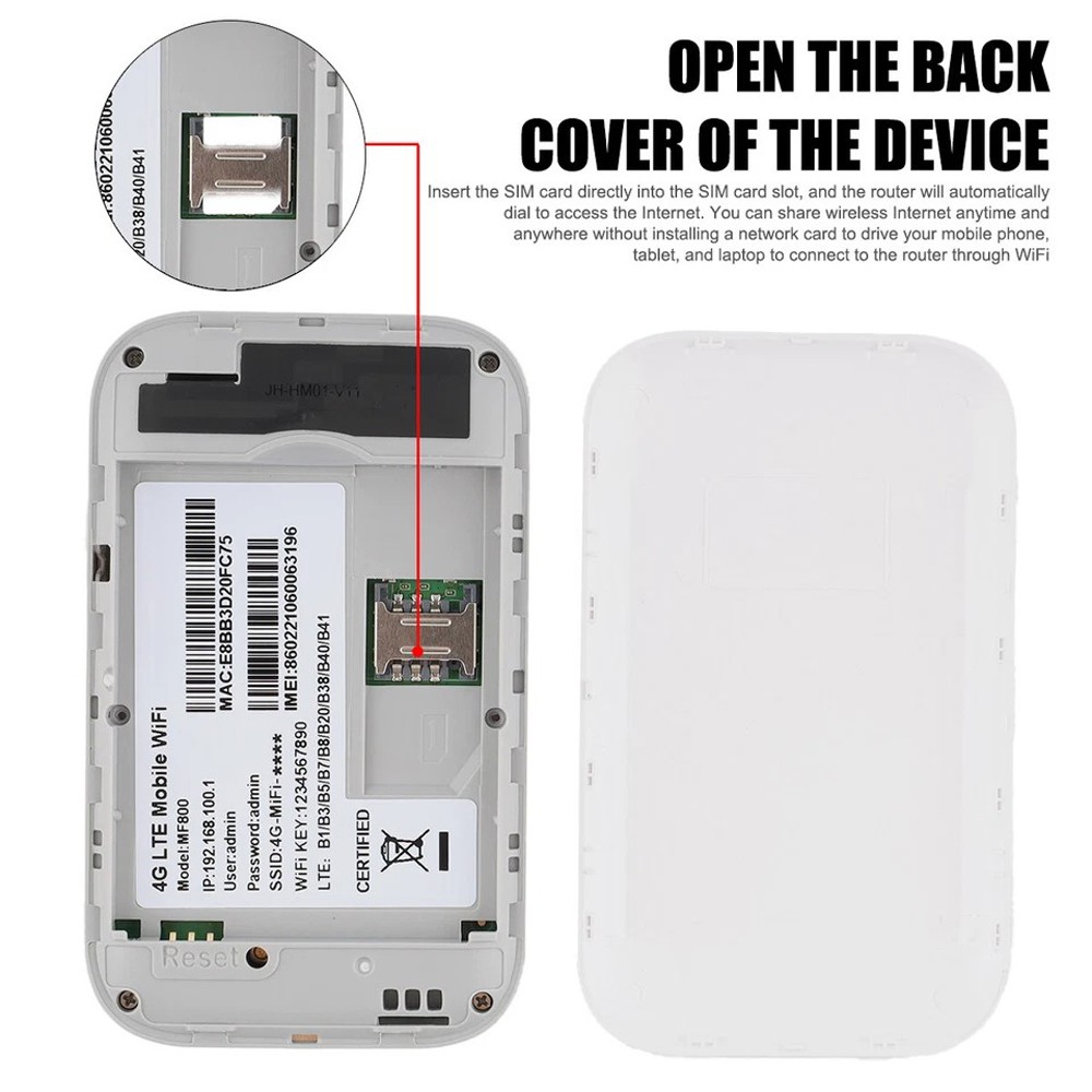 Unlocked Hotspot LTE 5G Wireless WiFi Router Mobile Broadband MIFI LCD 3000mAh