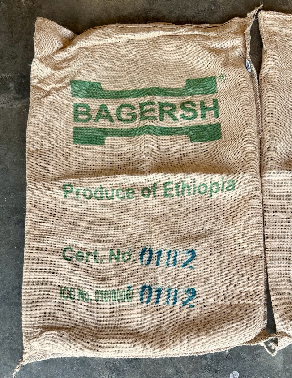 Assorted Burlap Jute Coffee Bean Bags Sacks-Lot Of (3) *See Pics/Description