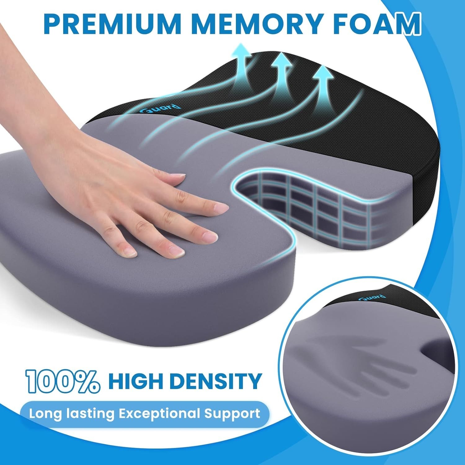 Everlasting Comfort Doctor Recommended Memory Foam Seat Cushions For Office -