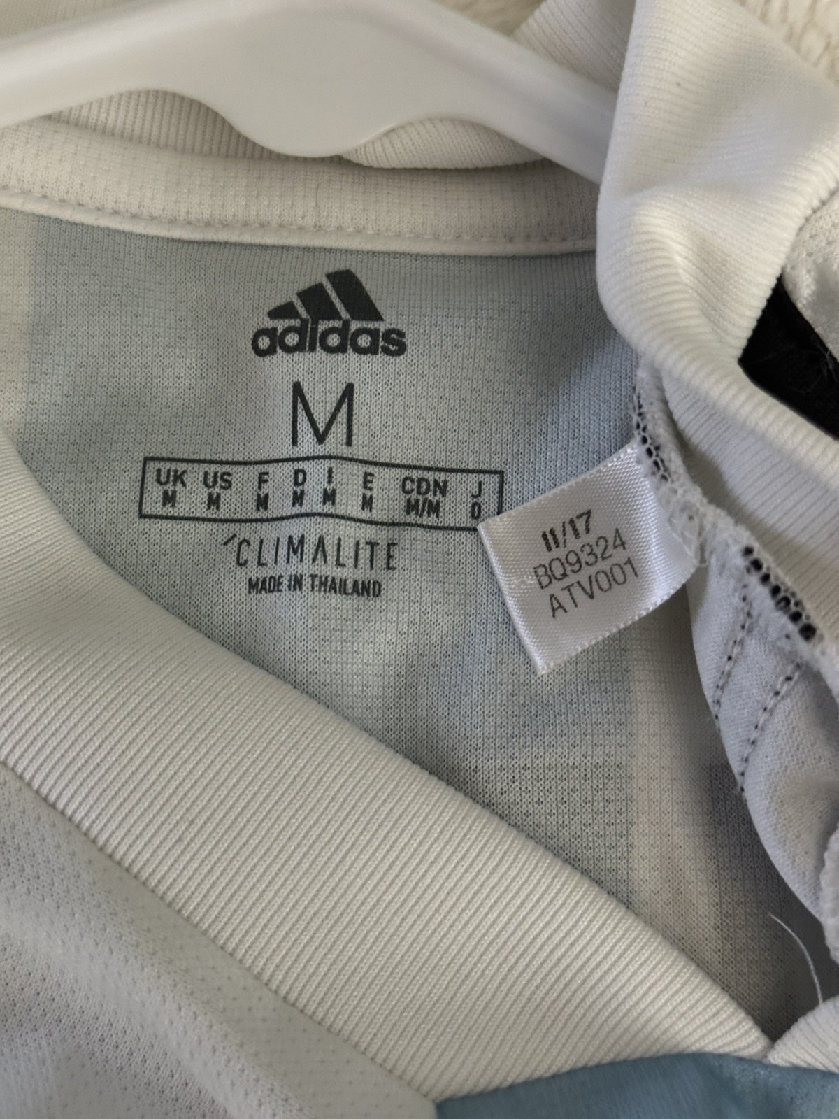 Messi Argentina 2018 - 2019 Home Soccer Jersey Football Shirt Men Size M BQ9324