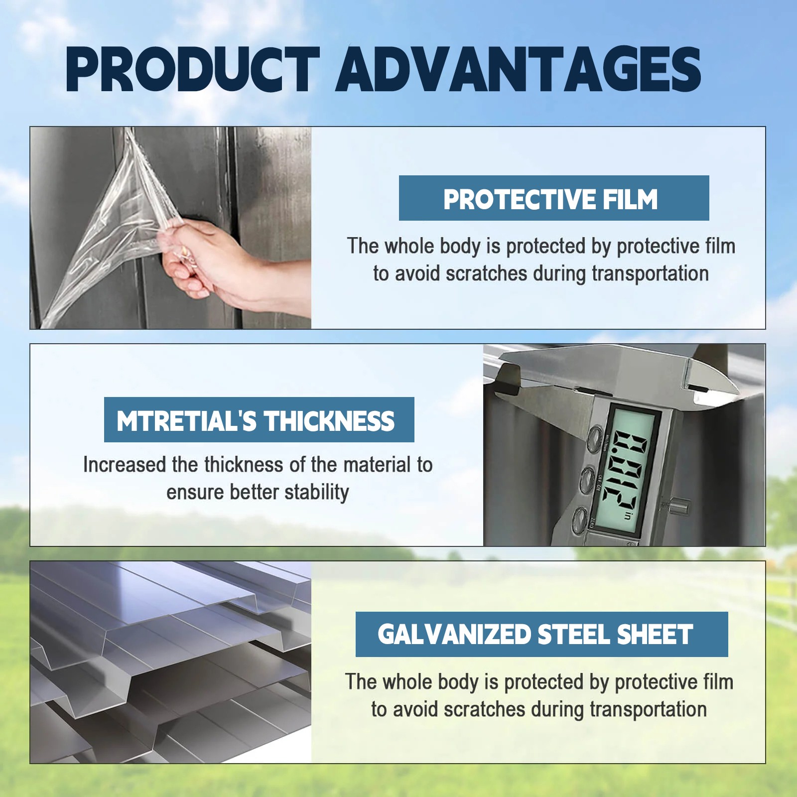 13x20FT Galvanized Metal Outdoor Storage Shed Livestock Garage Free shipping