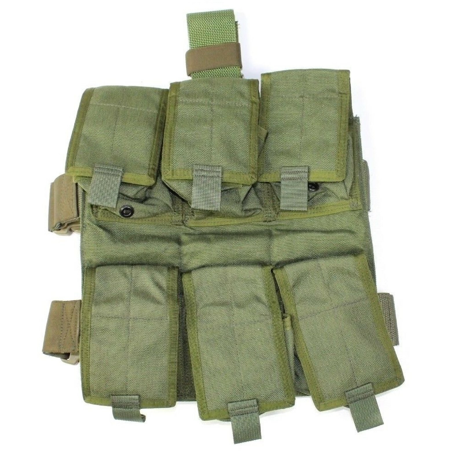 OLD GEN EAGLE INDUSTRIES TAN BUCKLE DROP-LEG PANEL 6 GRENADE POUCHES SEALs CAG