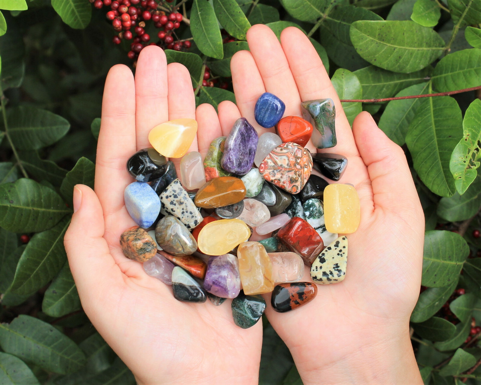 Assorted Mix Tumbled Stones: SMALL, MEDIUM or LARGE Sizes Wholesale Bulk Lots