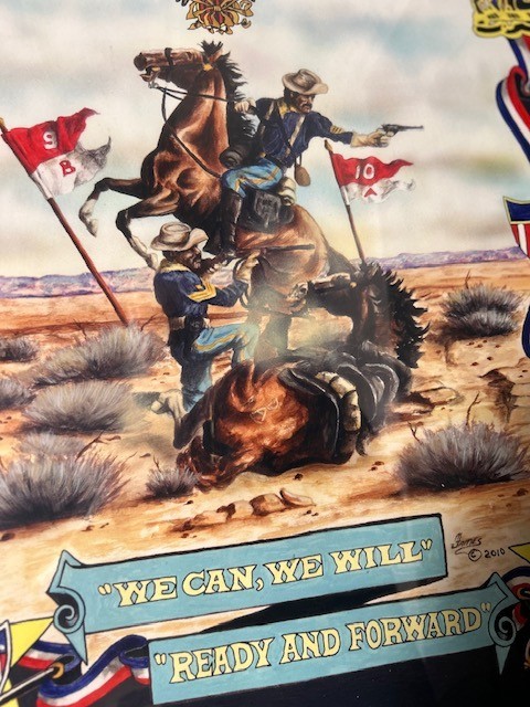 BUFFALO SOLDIERS "BATTLE OF TULAROSA" COMMEMORATIVE POSTER- FRAMED 30" x 24"