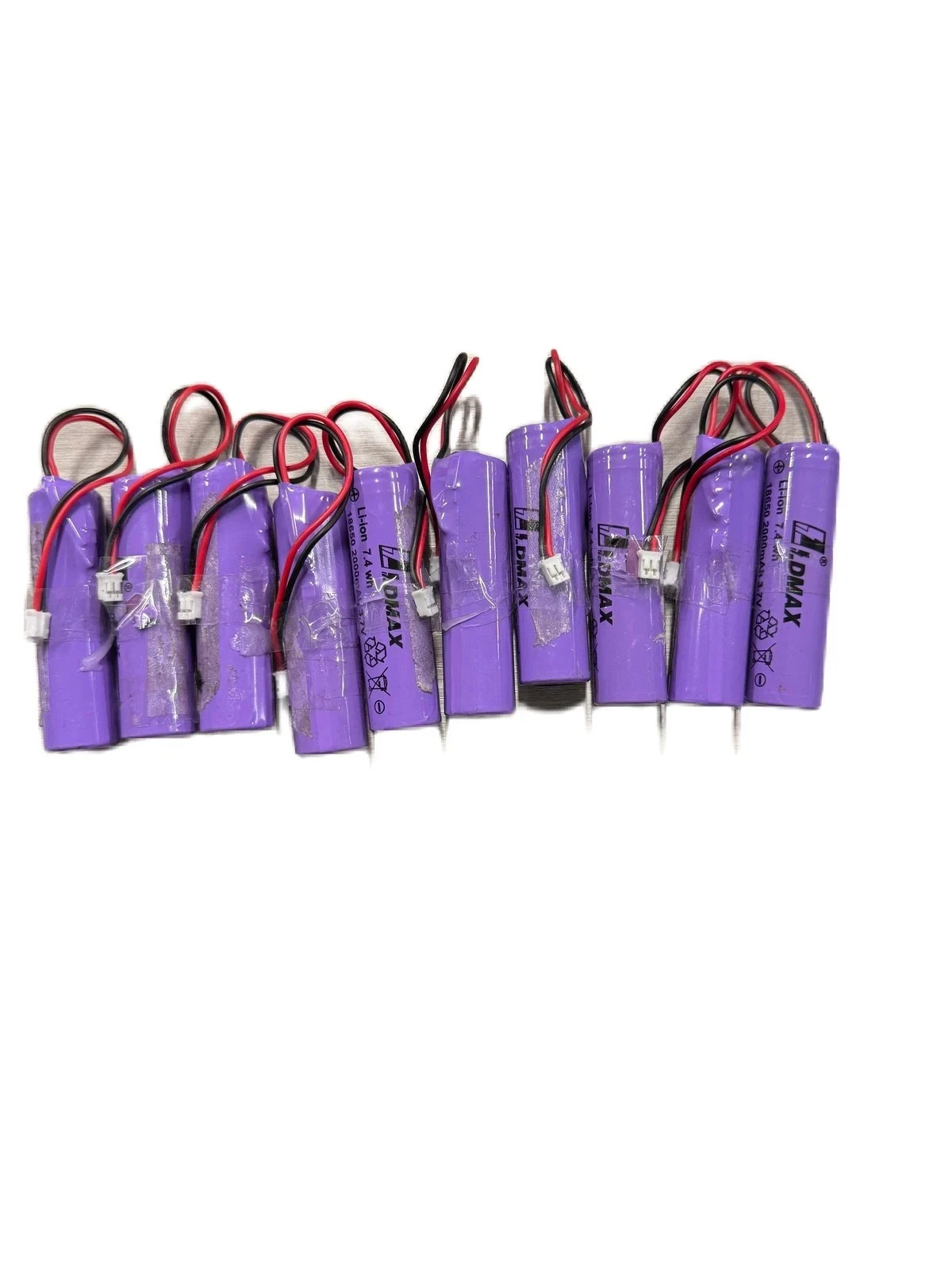 2025 NEW 10 PCS 2000mAH 3.7V  Rechargeable Li-ion Power Batteries FLAT TOP NEW!!