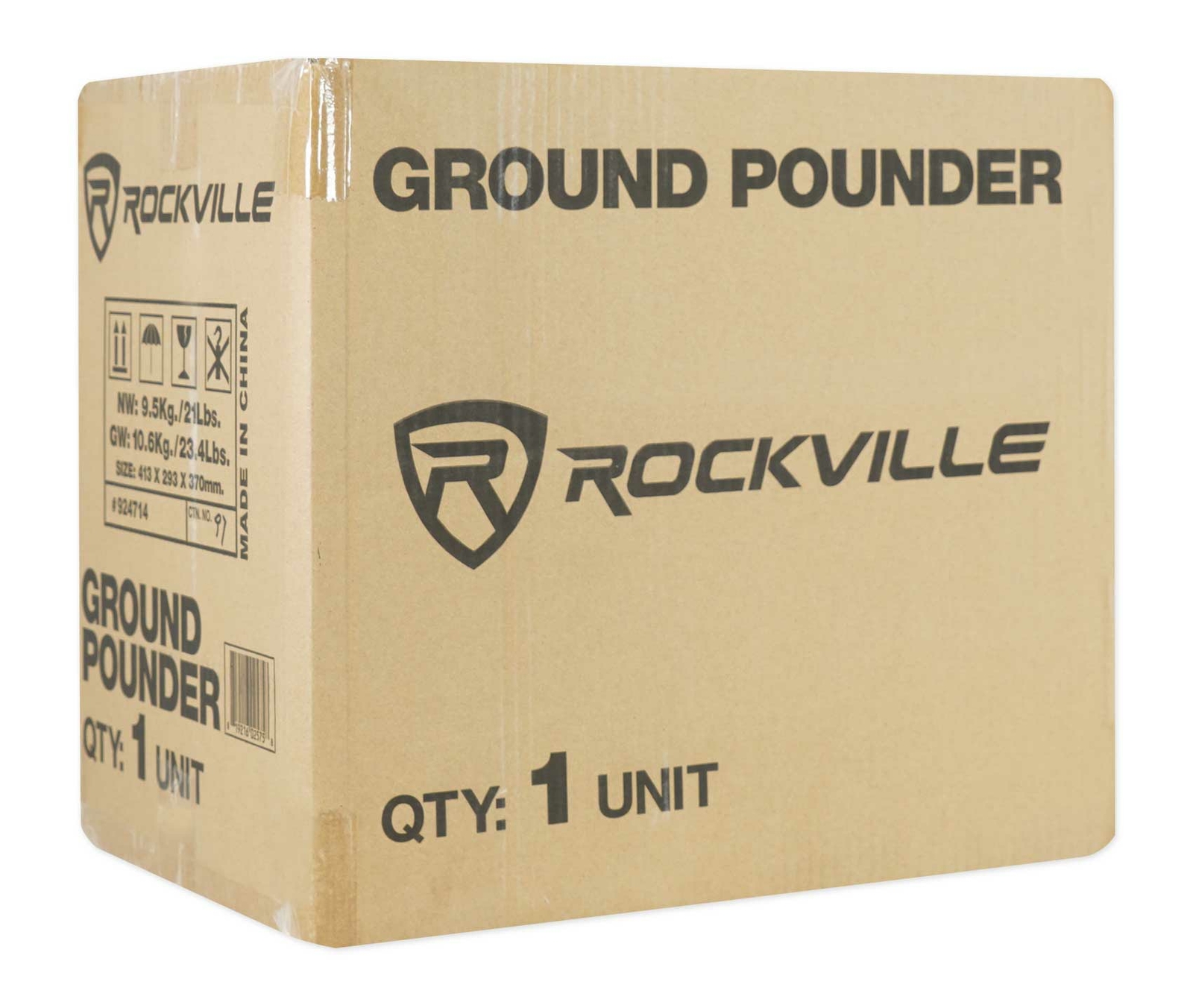 Rockville Ground Pounder 800w Powered Dual 10" Car Subwoofer/Aluminum Enclosure