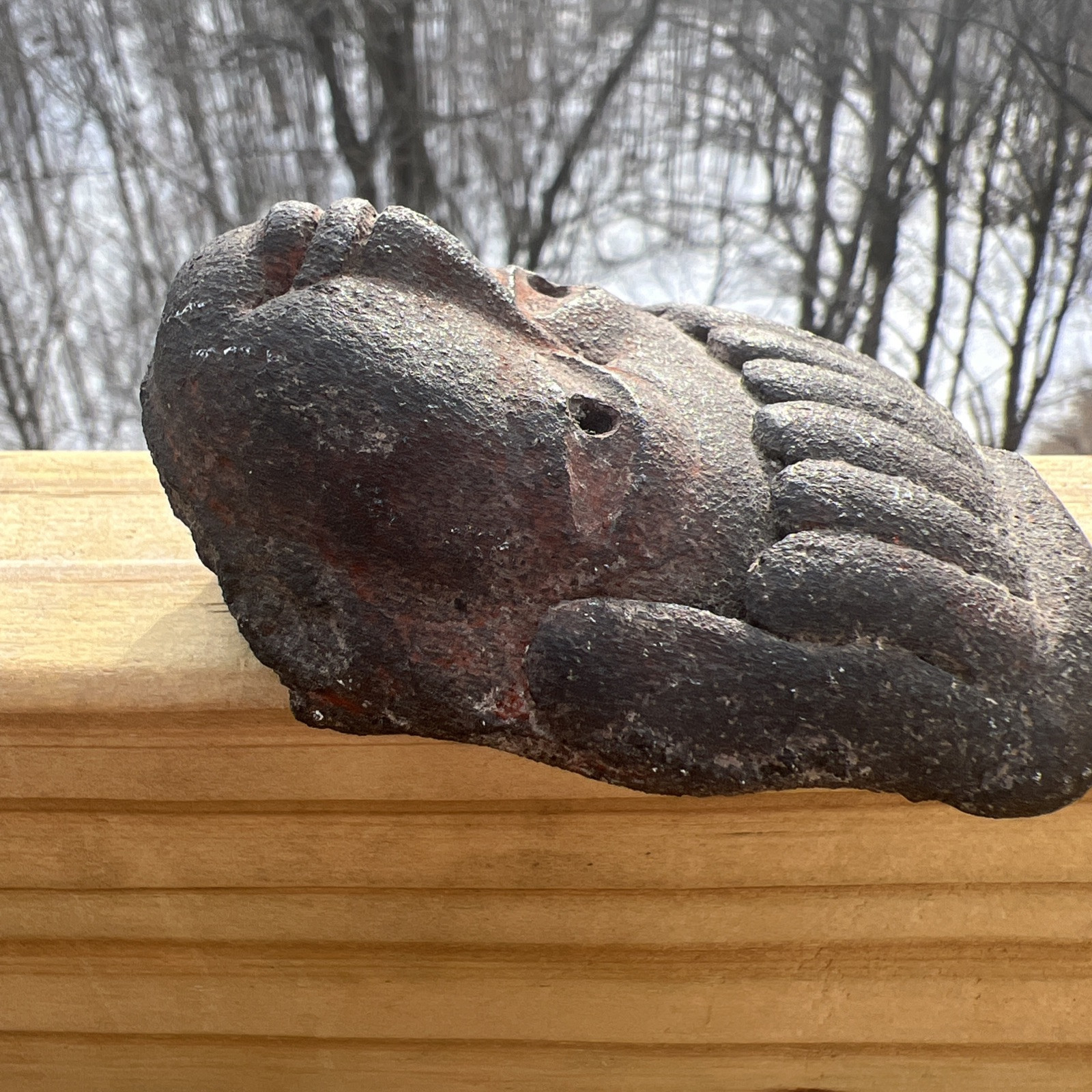 Carved STONE HEAD/EFFIGY May Be Mayan