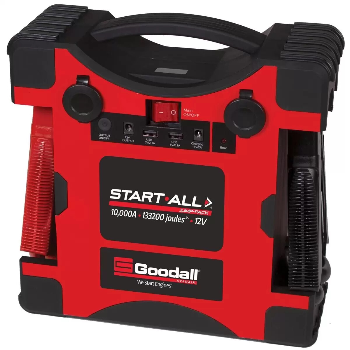 GOODALL 12V 10,000 Amp Start All Jump Starter Pack For Heavy Duty Semi Trucks