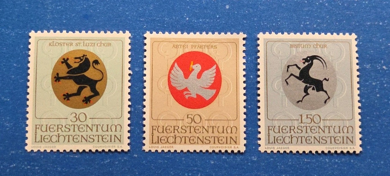 Liechtenstein Stamps, Scott 462-464 Complete Set MNH