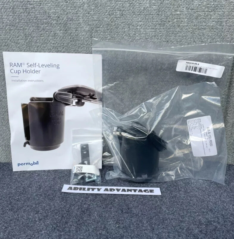 Permobil SELF-LEVELING CUP HOLDER - BRAND NEW DEALER STOCK