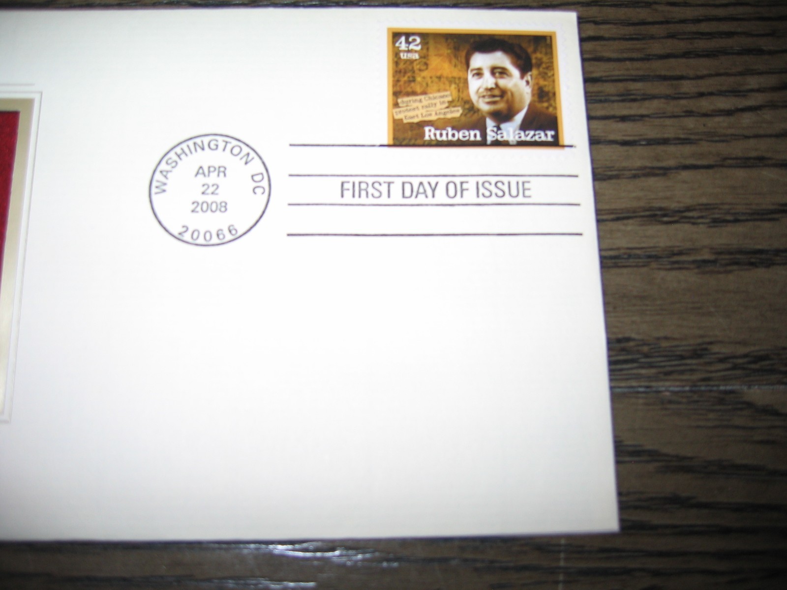 2008 Ruben Salazar American Journalists Gold Golden Cover Stamp