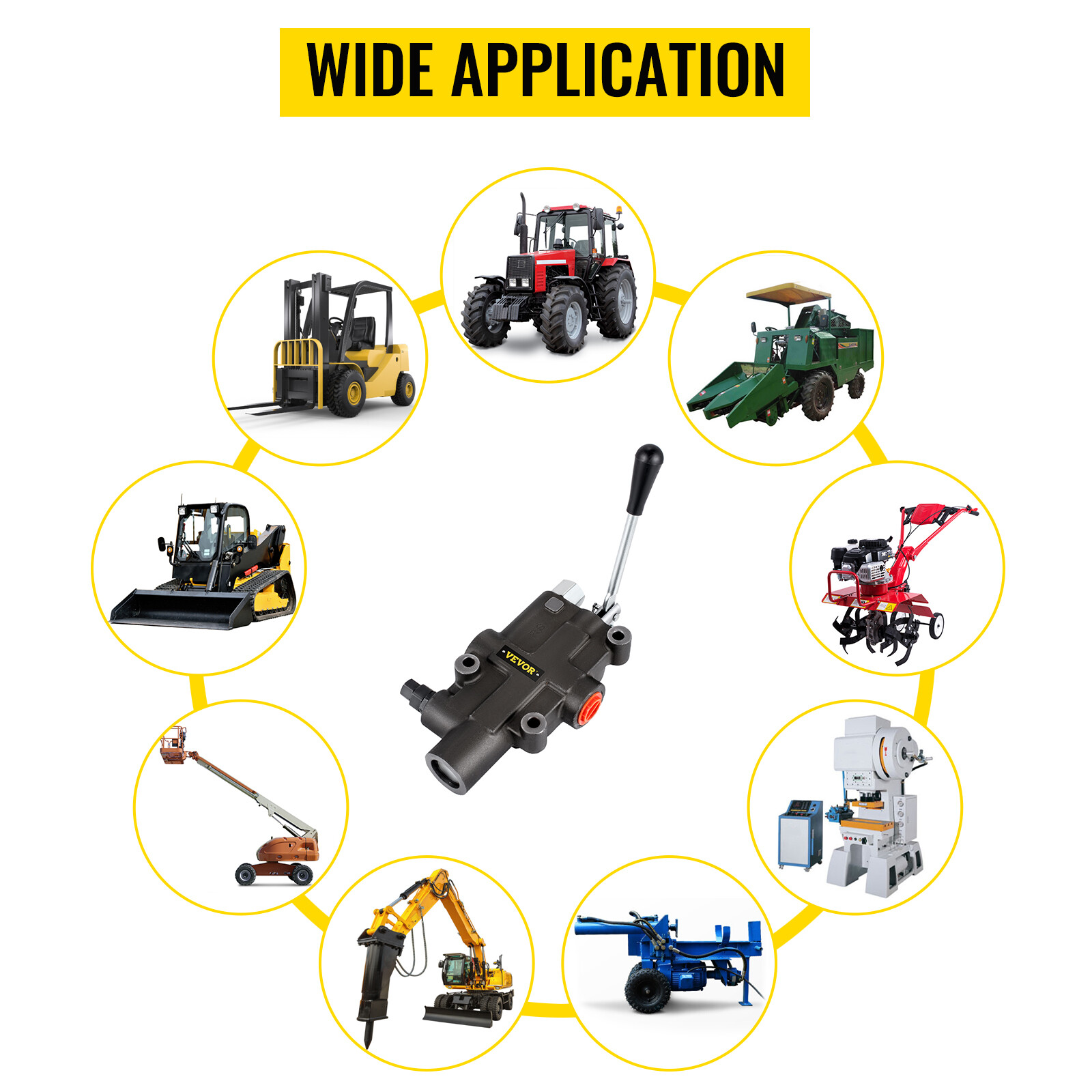 VEVOR Hydraulic Directional Control Valve Log Splitter NPTF Ports 1 Spool 21 GPM