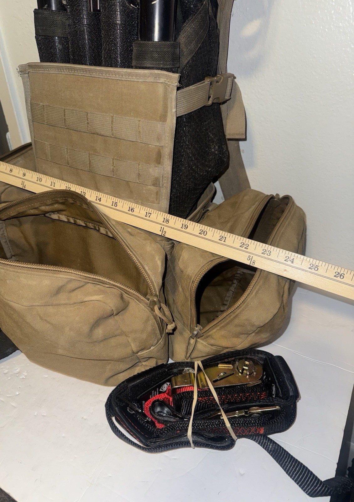 MILITARY FOLD UP LITTER AND BAG AND X2 Straps MILITARY SURPLUS MEDICAL