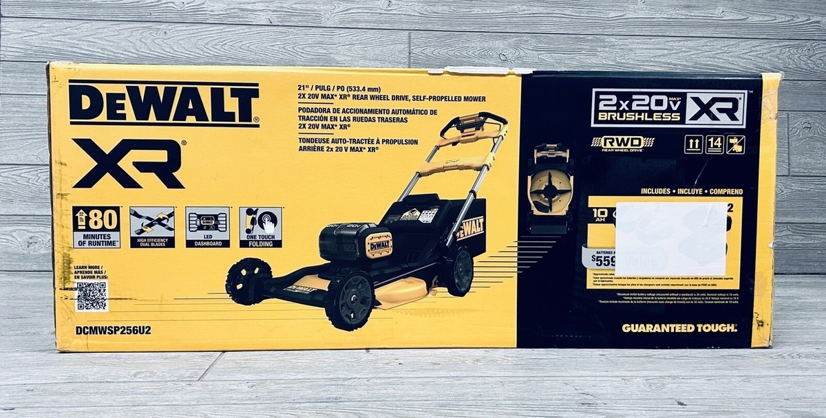 NEW DeWalt DCMWSP256U2 2X20V MAX XR RWD Self-Propelled Mower w/ 2 Batteries