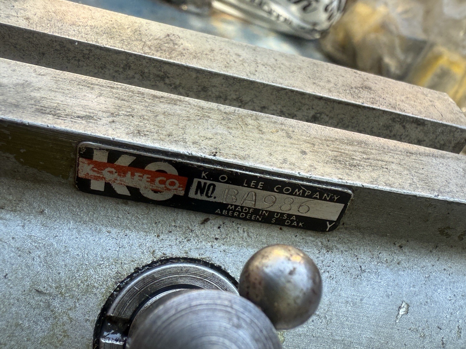 K.O LEE BA986 5C COLLET GRINDING INDEX FIXTURE